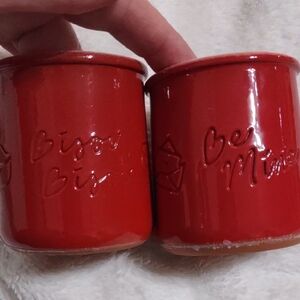 La Fermiere Valentine's Day Red Ceramic Yogurt Pots, Limited Edition